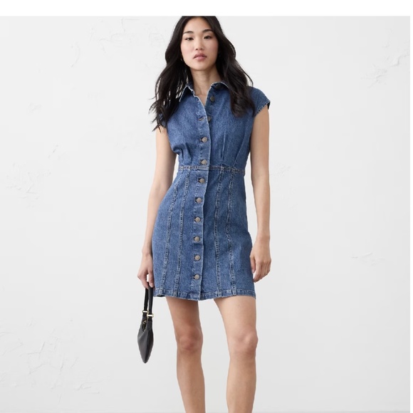 Banana Republic Denim Mini Dress NWT 6 petite - Picture 1 of 1